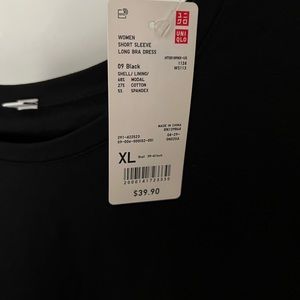 Uniqlo long dress with built in bra